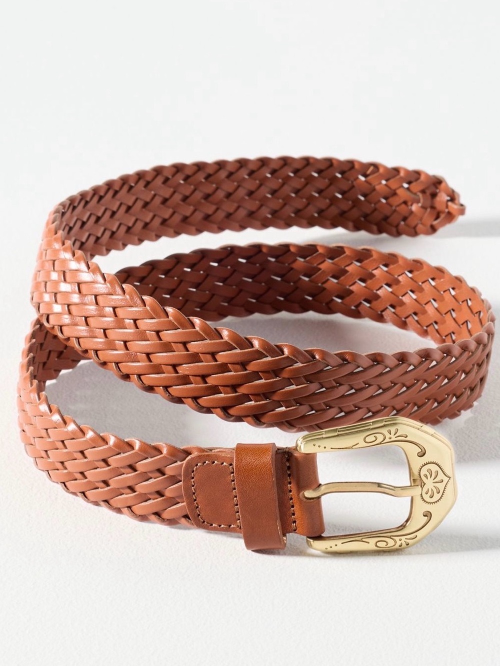 Anthropologie Western Buckle Woven Belt